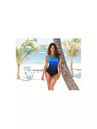 LASCANA | Damen Badeanzug mit Batikprint und Shaping-Effekt | 